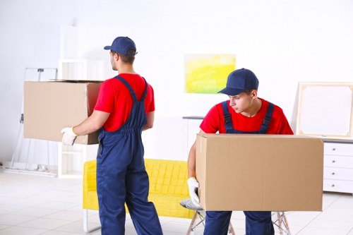 Mover loading furniture safely into a van