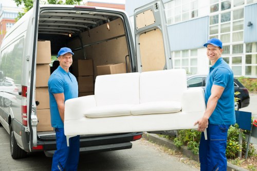 Removal team handling a home move in Coventgarden