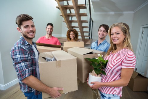 Customer completing a safe man and van payment online