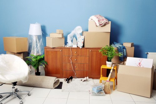 Office removals planning in Covent Garden with movers and office equipment