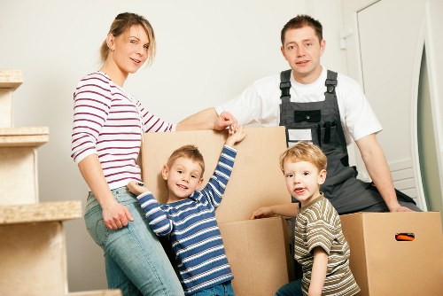 Moving boxes and furniture prepared for flat removals in Covent Garden
