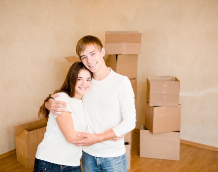 Loading furniture and boxes for a flat move in central London