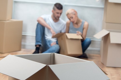 Professional movers handling a central London apartment move