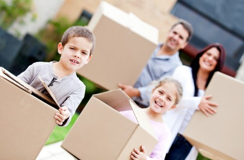 Packing and loading household belongings for a central London move