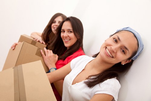 Office removals planning in Covent Garden with boxes and furniture ready for transport