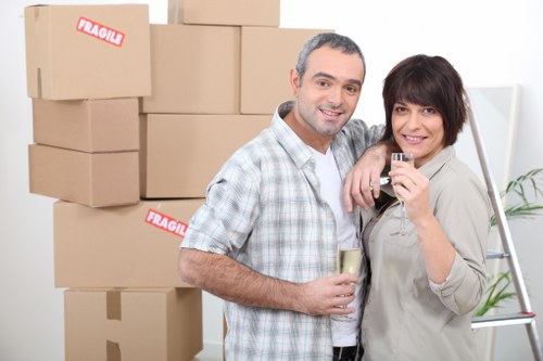 A moving team managing flat removals in Covent Garden