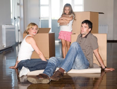 Furniture dismantling and loading during an office relocation in central London